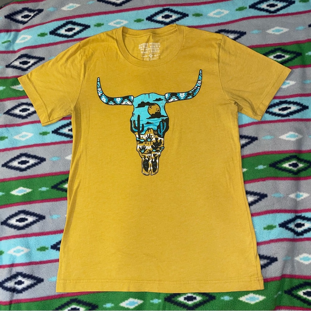 Mustard yellow graphic t shirt